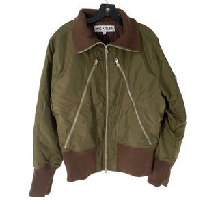 New $485 MNC ATELIER OLIVE FLIGHT JACKET